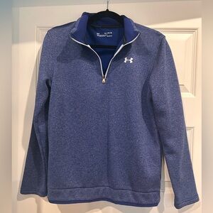 Under Armour Kids Blue Quarter-Zip Sweatshirt Coldgear Golf